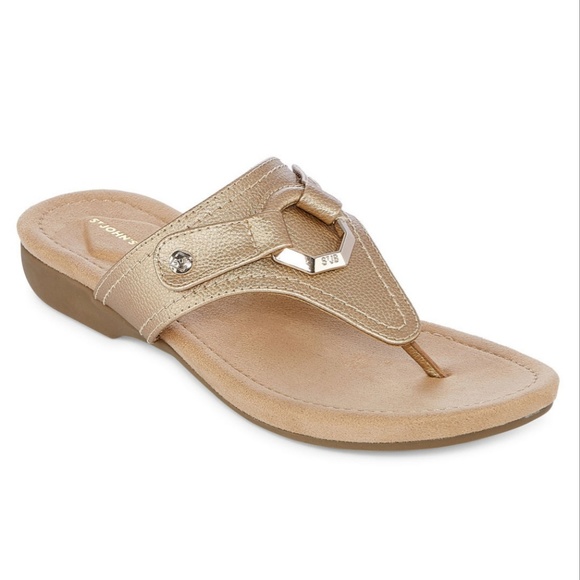 St. John's Bay Shoes - St. John's Gold Sandals
